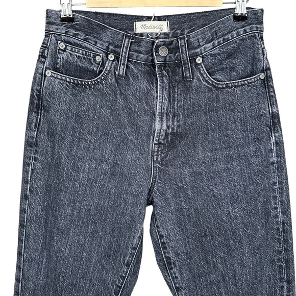 MADEWELL The Perfect Vintage High Rise Jean in Roxstone Wash Knee-Rip Edition - Picture 7 of 16